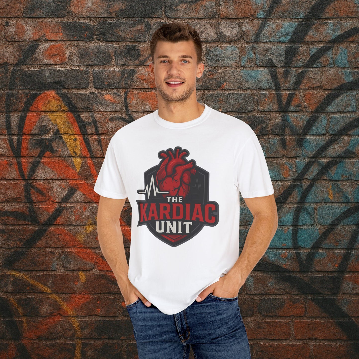 Kardiac Unit Gaming T-Shirt - Premium Garment-Dyed Tee for Content Creators