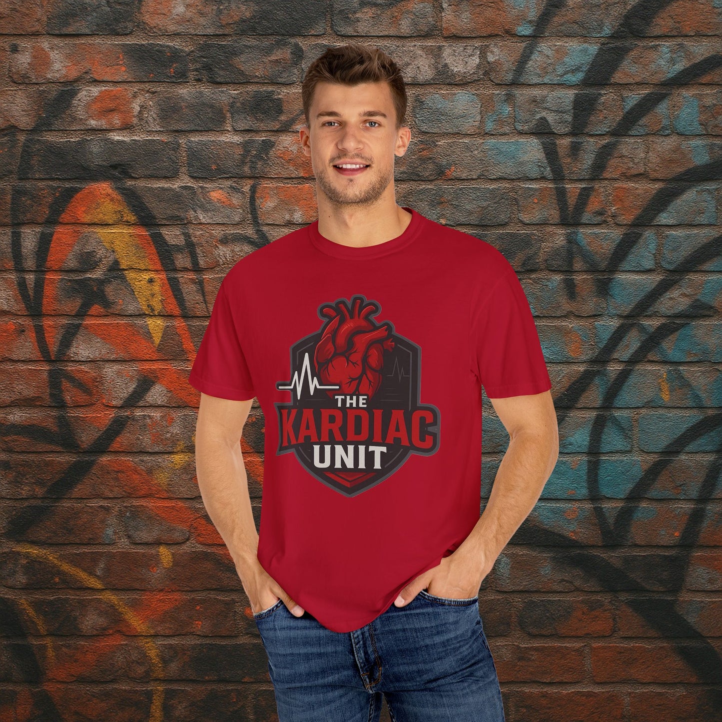 Kardiac Unit Gaming T-Shirt - Premium Garment-Dyed Tee for Content Creators
