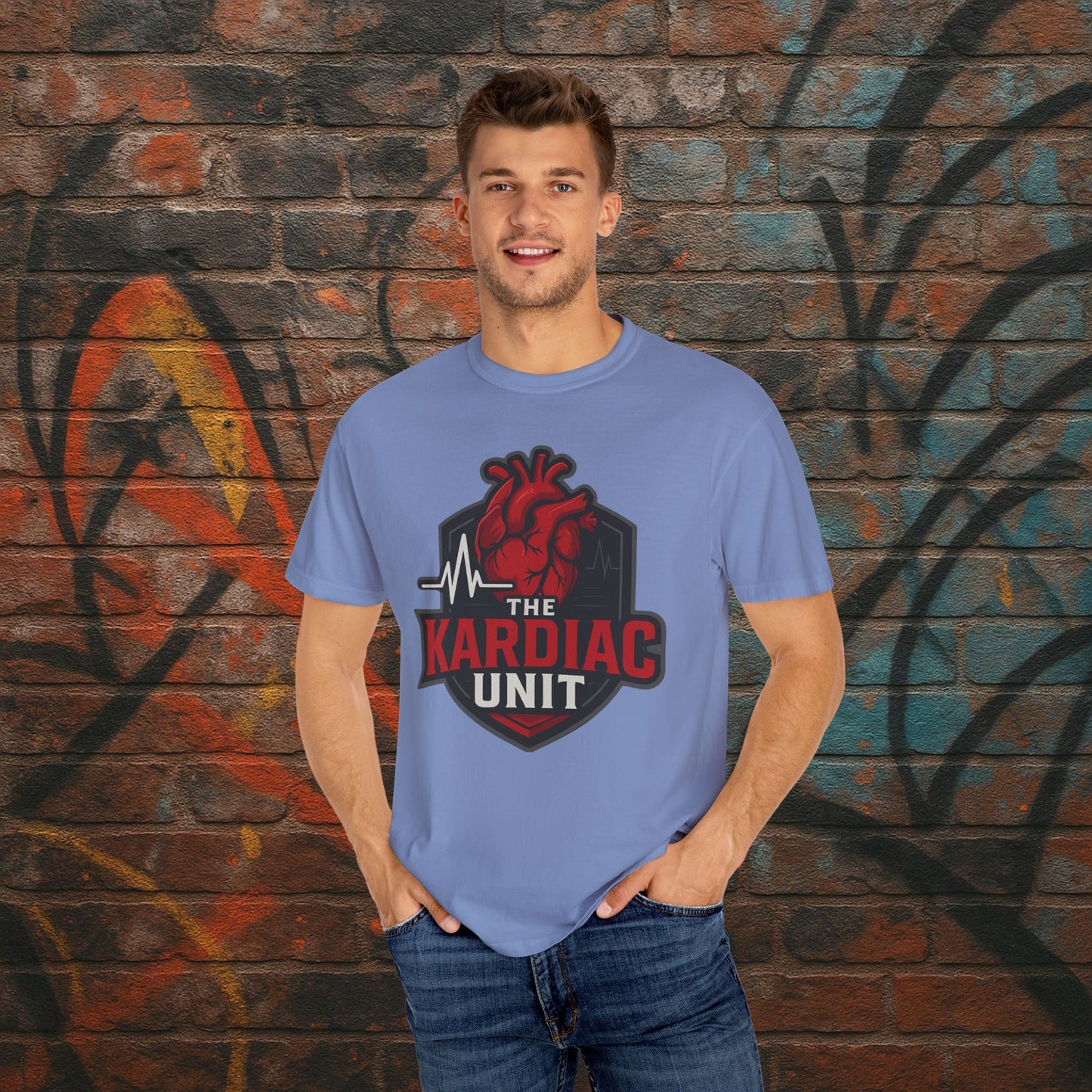 Kardiac Unit Gaming T-Shirt - Premium Garment-Dyed Tee for Content Creators