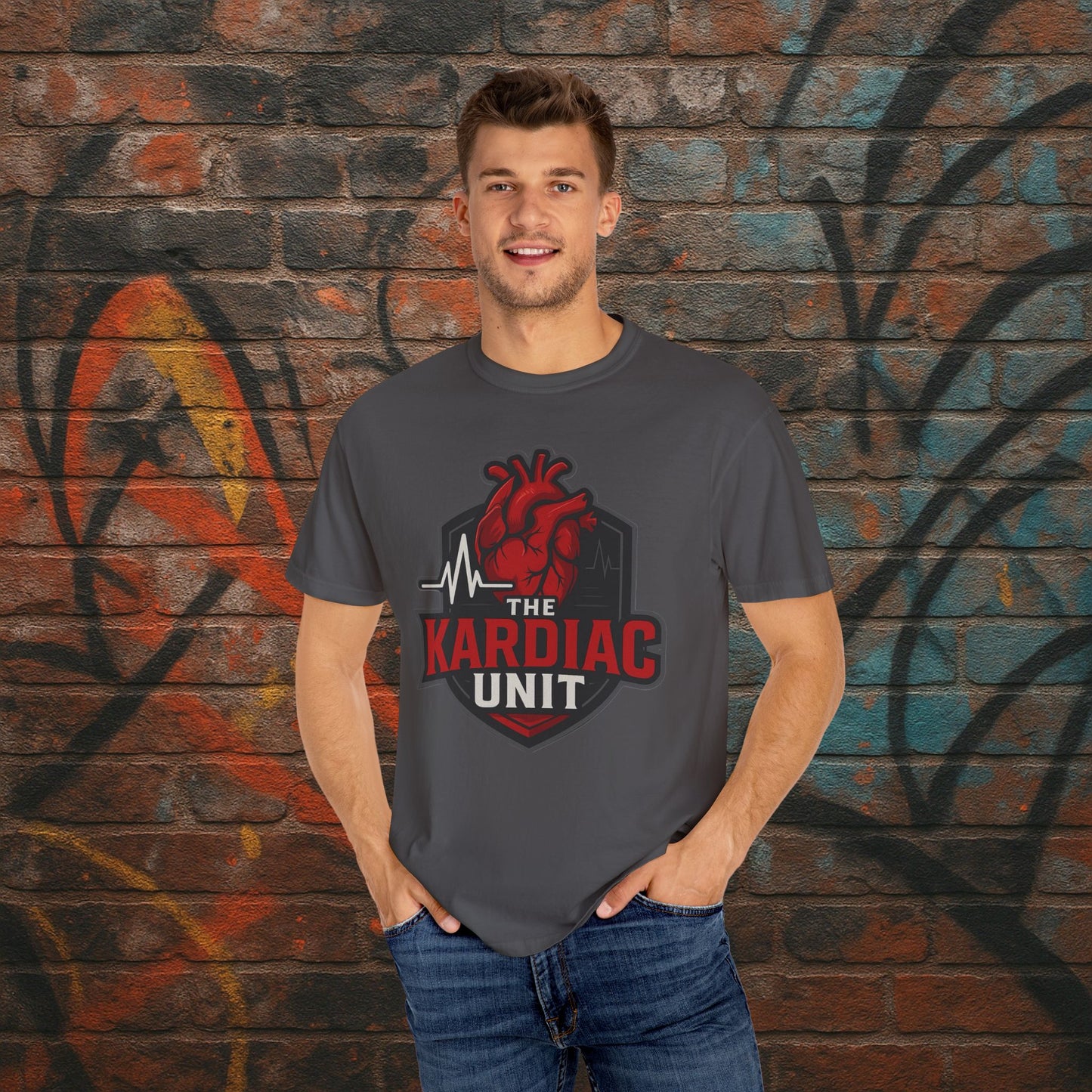 Kardiac Unit Gaming T-Shirt - Premium Garment-Dyed Tee for Content Creators