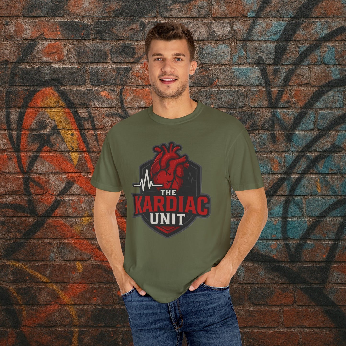 Kardiac Unit Gaming T-Shirt - Premium Garment-Dyed Tee for Content Creators