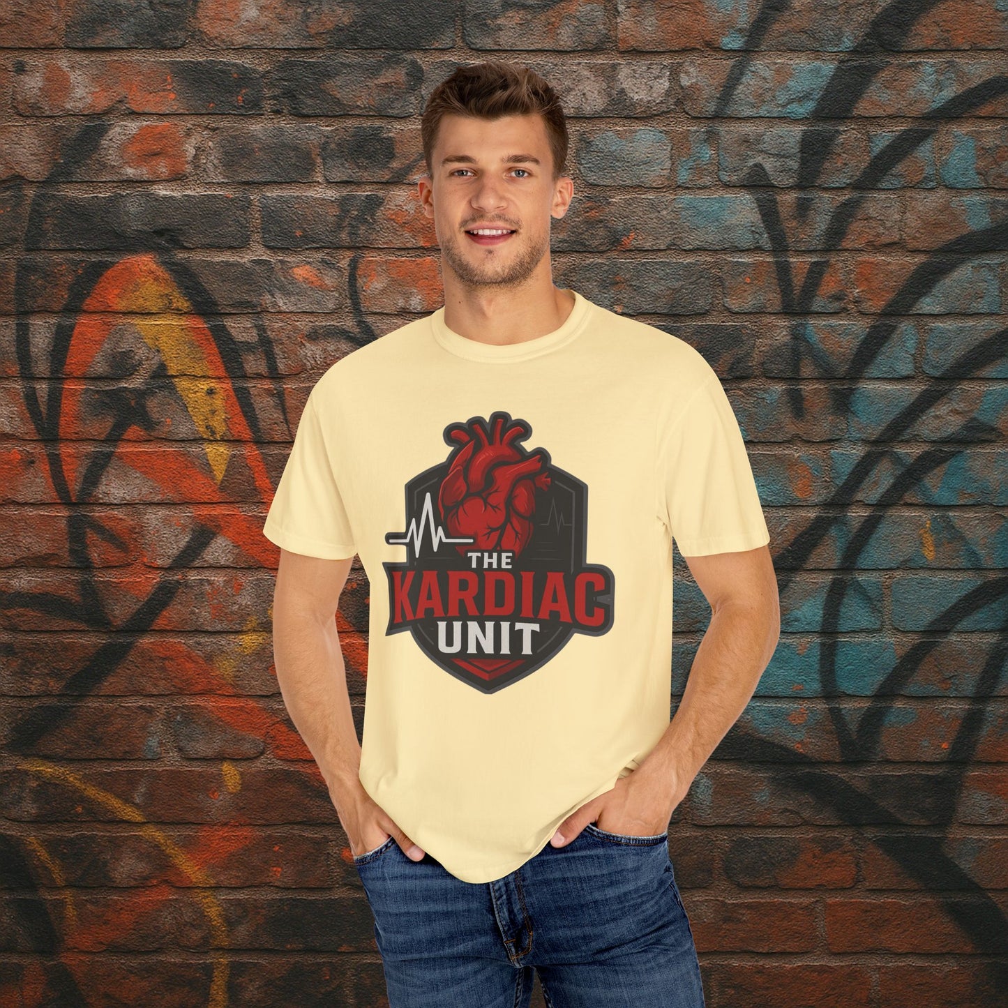 Kardiac Unit Gaming T-Shirt - Premium Garment-Dyed Tee for Content Creators