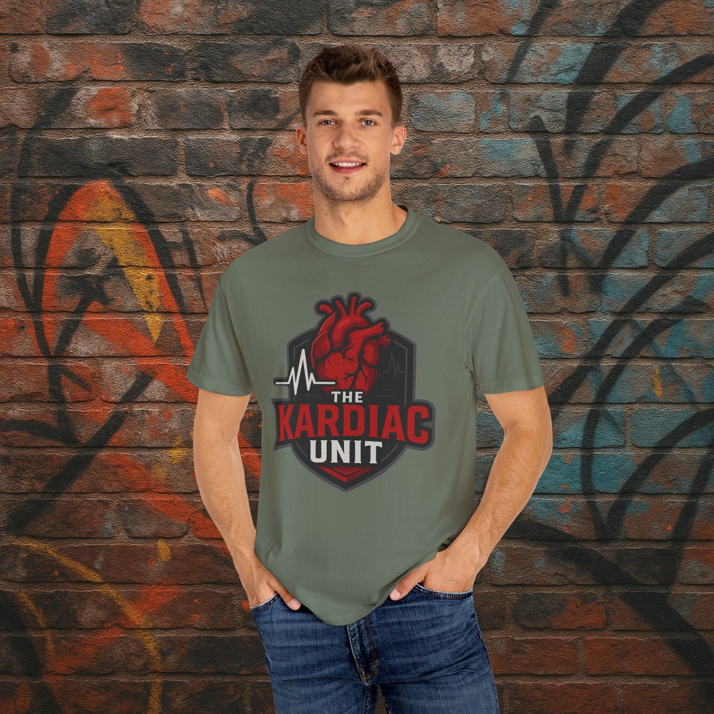 Kardiac Unit Gaming T-Shirt - Premium Garment-Dyed Tee for Content Creators