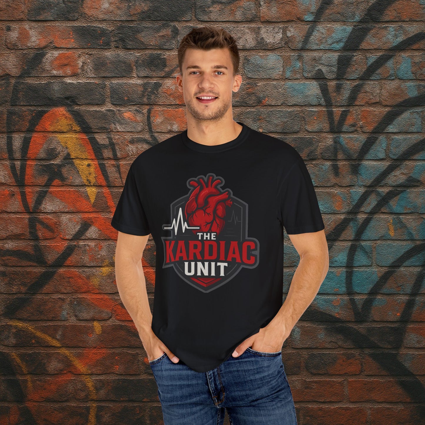 Kardiac Unit Gaming T-Shirt - Premium Garment-Dyed Tee for Content Creators