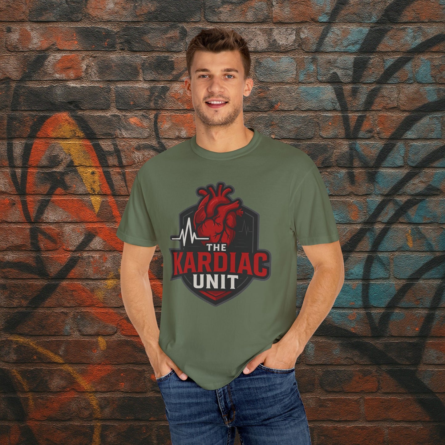 Kardiac Unit Gaming T-Shirt - Premium Garment-Dyed Tee for Content Creators