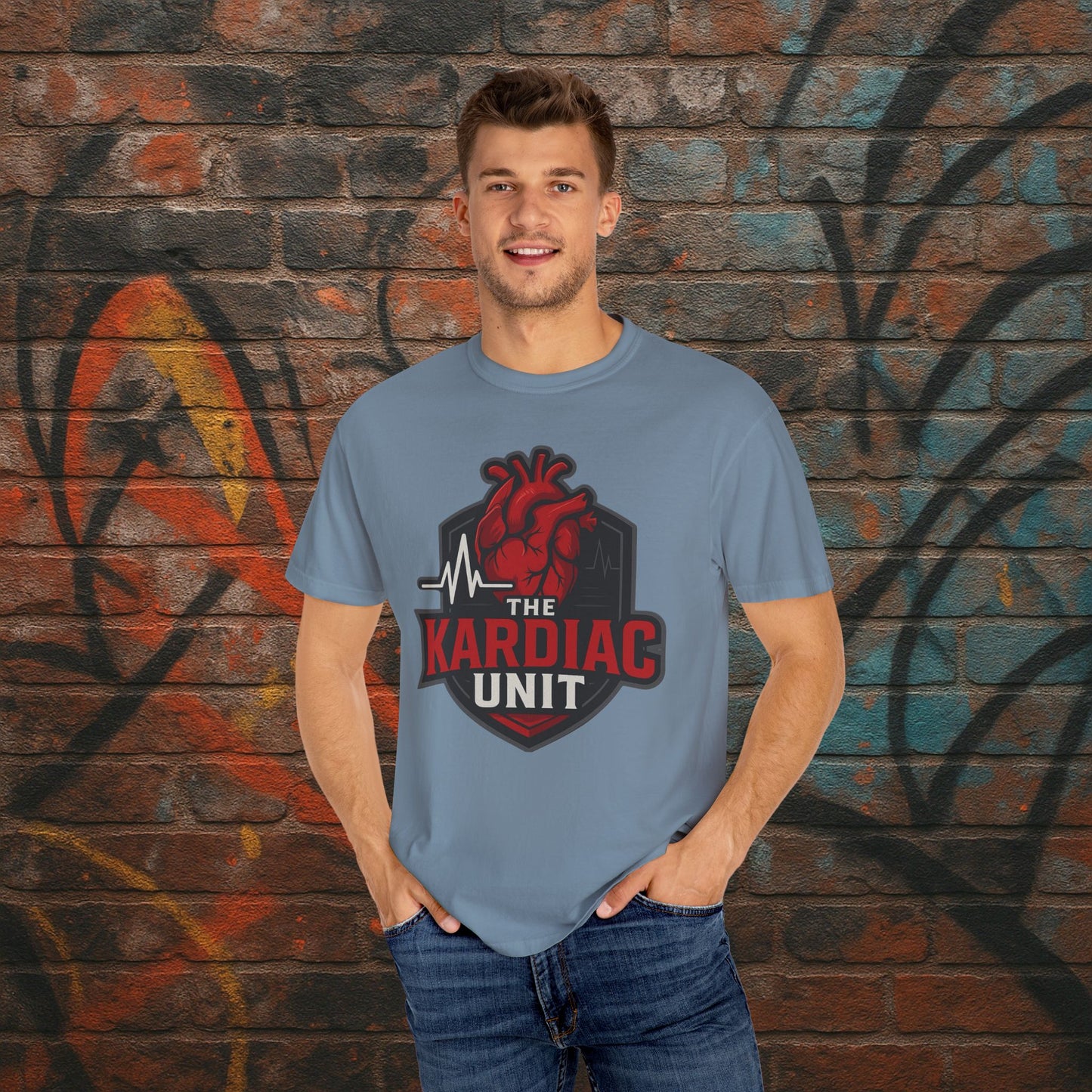 Kardiac Unit Gaming T-Shirt - Premium Garment-Dyed Tee for Content Creators
