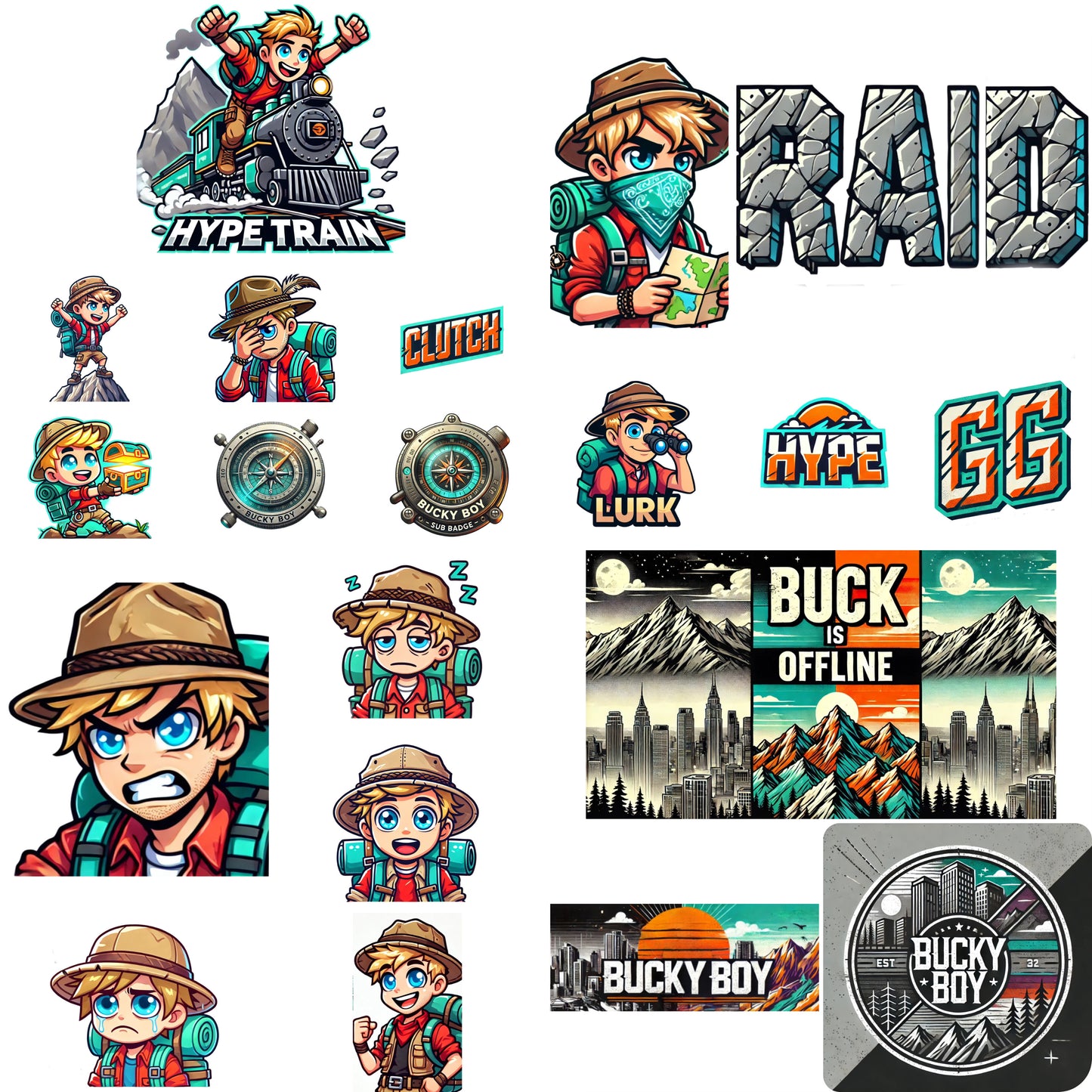 Premium Creator Graphics Bundle - Logo, Banners & Emotes for Content Creators