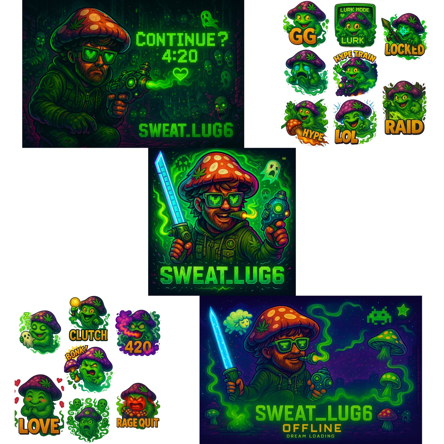 Premium Creator Graphics Bundle - Logo, Banners & Emotes for Content Creators