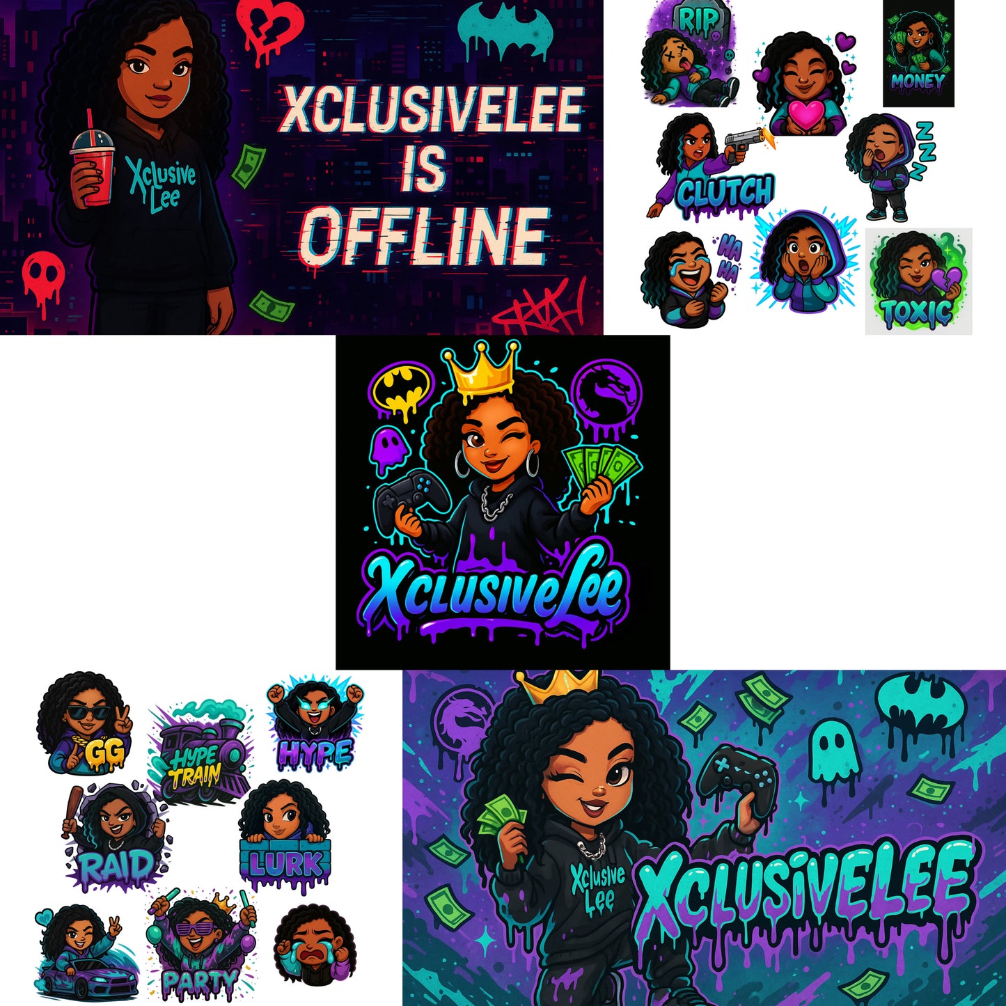 Premium Creator Graphics Bundle - Logo, Banners & Emotes for Content Creators