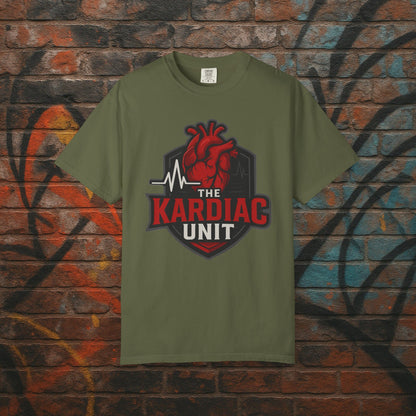 Kardiac Unit Gaming T-Shirt - Premium Garment-Dyed Tee for Content Creators